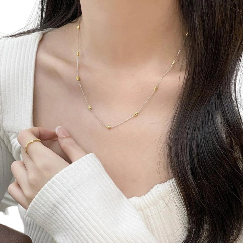 Roséfarbene Glanzperlenkette aus 925 Silber – leicht, feminin und vielseitig kombinierbar