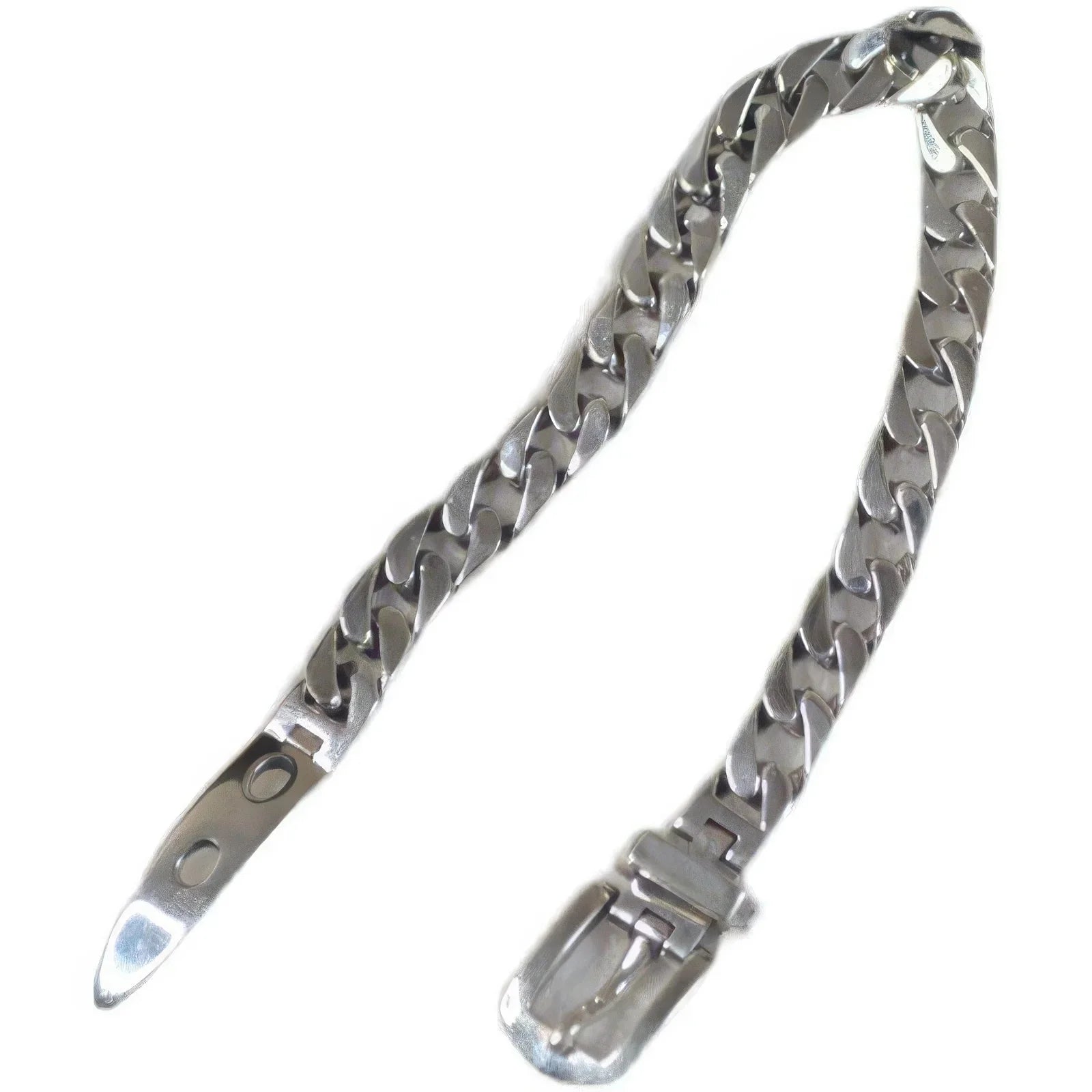 Markantes Armband aus 925 Sterling Silber – Gliederdesign mit Gürtelschnalle, verstellbar und robust