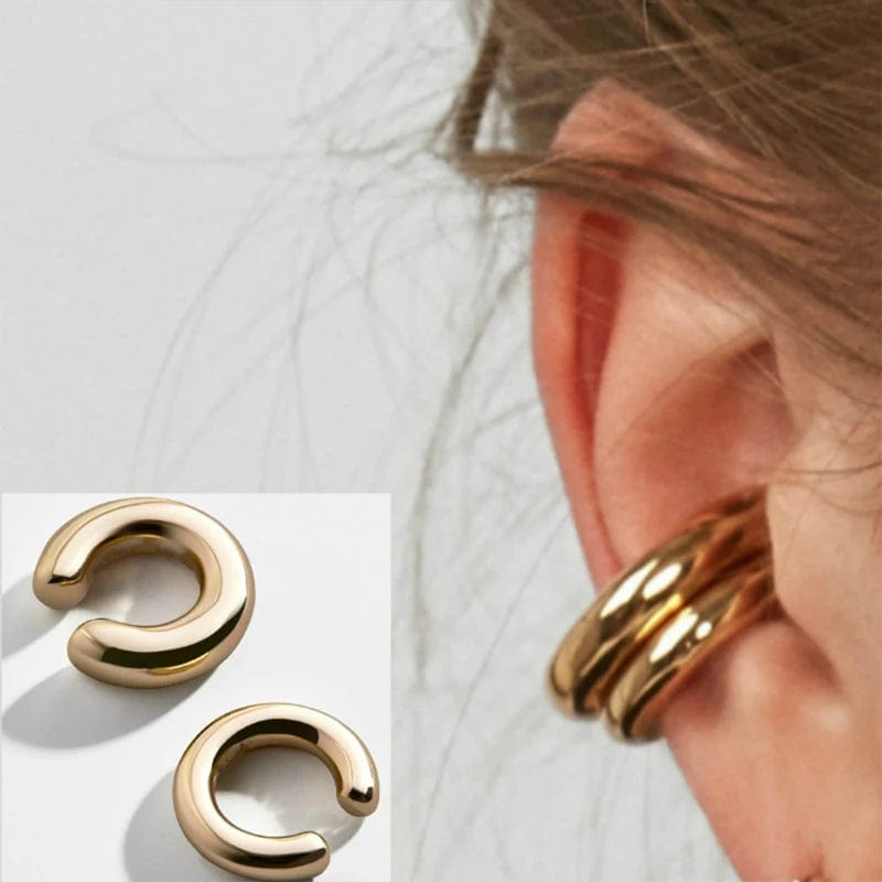 Gold und Silber Ear Cuff – Trendiger Ohrschmuck - Bodison