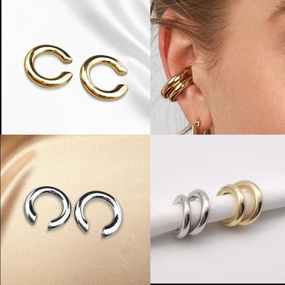 Gold und Silber Ear Cuff – Trendiger Ohrschmuck - Bodison