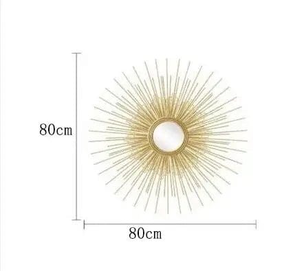 Goldener Wandspiegel im Sonnenblumen-Design bei Bodison