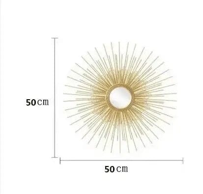 Goldener Wandspiegel im Sonnenblumen-Design bei Bodison