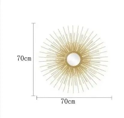 Goldener Wandspiegel im Sonnenblumen-Design bei Bodison