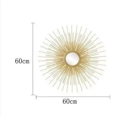 Goldener Wandspiegel im Sonnenblumen-Design bei Bodison