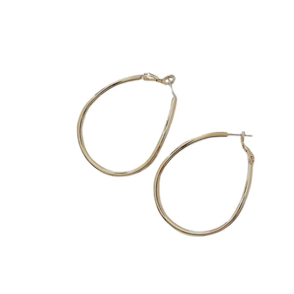 Paar grosse Creolen aus 925 Silber – technisch montiert, ohne Muster