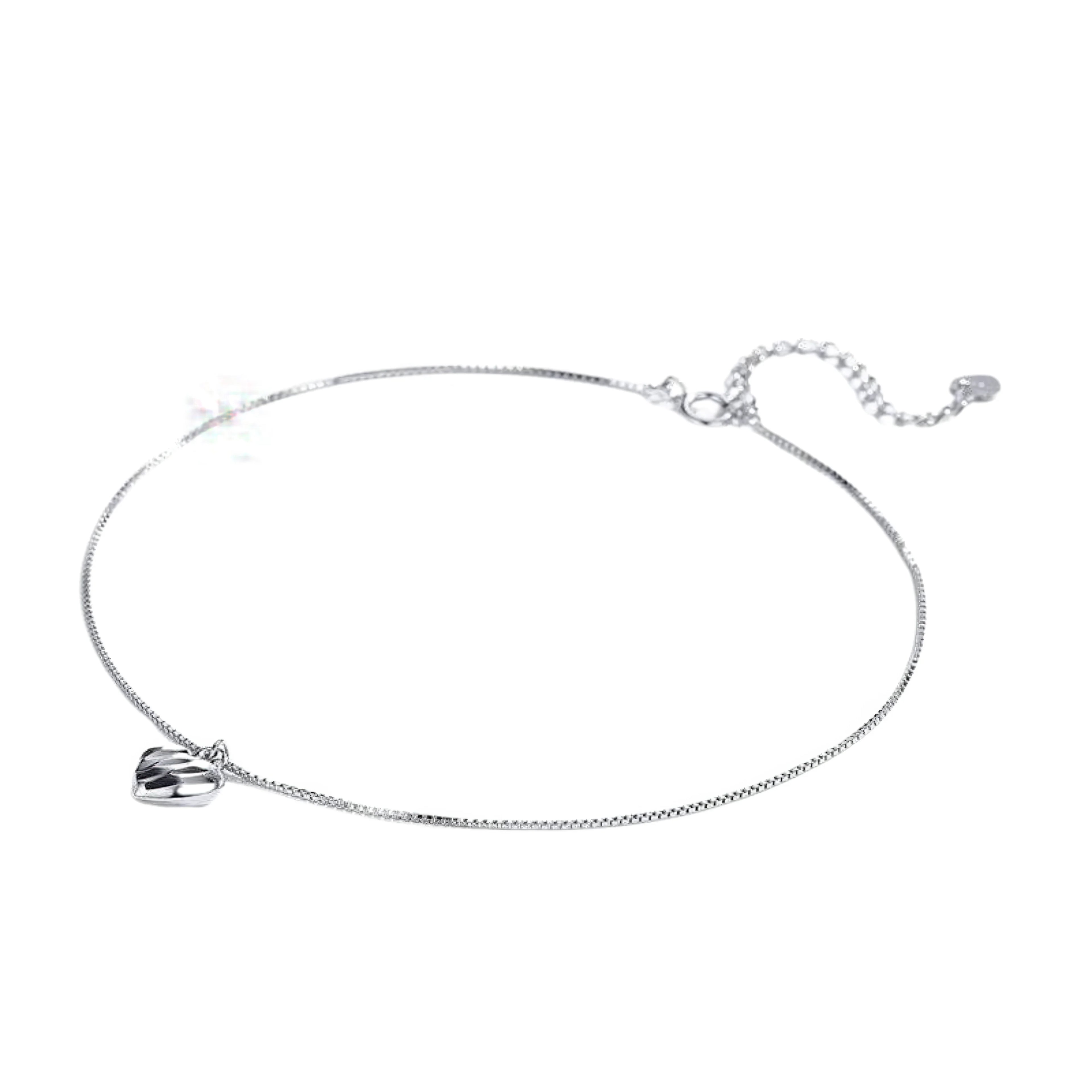 Fusskettchen mit Herzanhänger aus 925 Sterling Silber – hypoallergen