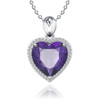 Facettierter Amethyst mit Glitzerrand in Herzform