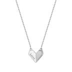 Vergoldete 925 Silberkette mit LOVE-Gravur – feine Perloptik trifft modernes Herzdesign