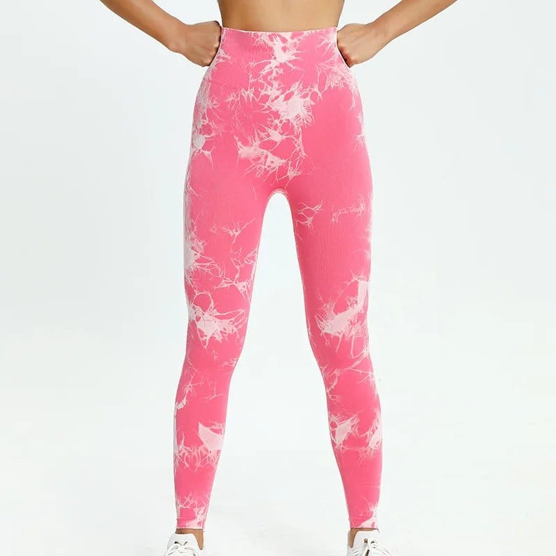 Komfortable High - Waist - Tie - Dye - Leggings ohne Nähte - Bodison