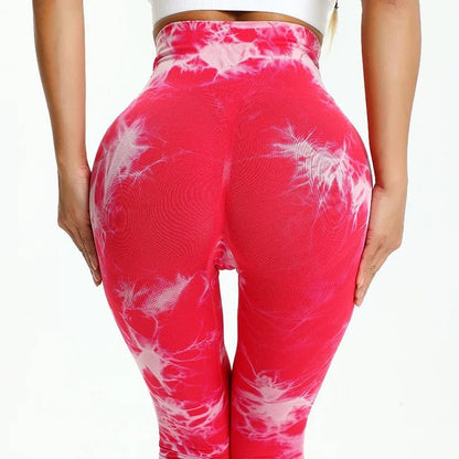 Komfortable High - Waist - Tie - Dye - Leggings ohne Nähte - Bodison