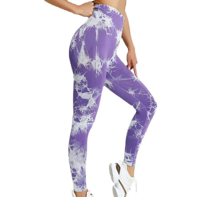 Komfortable High - Waist - Tie - Dye - Leggings ohne Nähte - Bodison