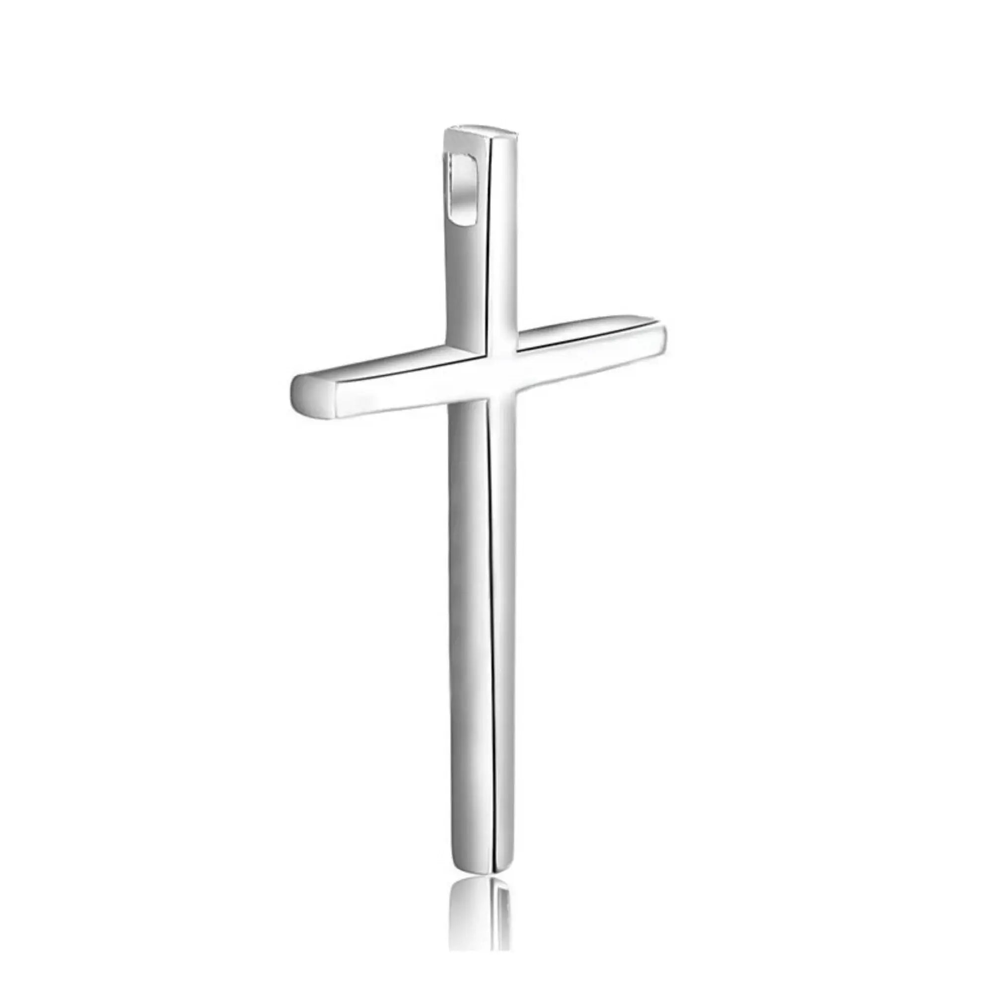 Glänzender Kreuzanhänger aus 925 Silber mit klassischem Design