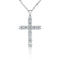 Kreuzkette aus 925 Silber mit Moissanite – moderner Schmuck ohne Symbolik, elegant und reduziert
