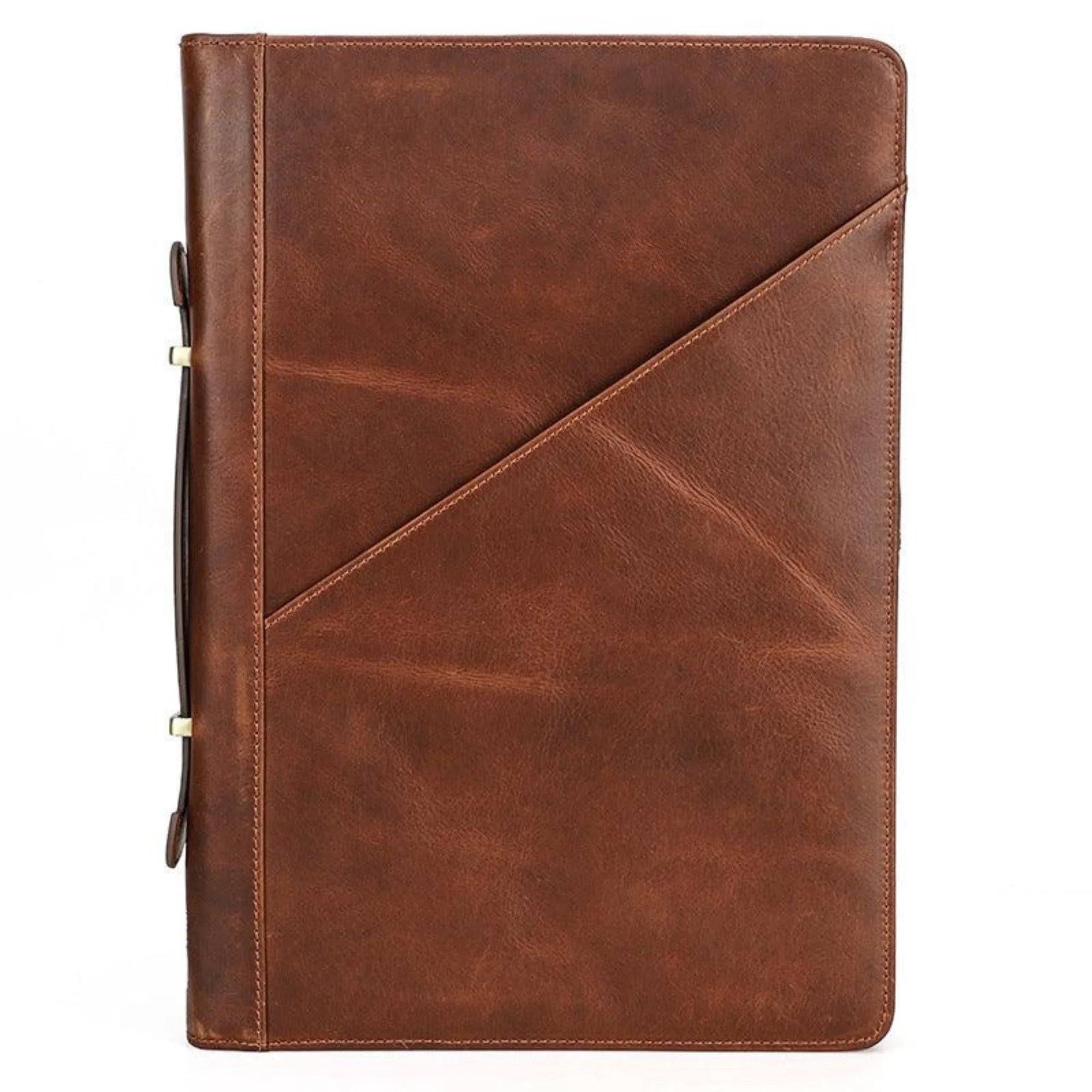 Kompakte Laptoptasche in Cognac Amber – klare Form, logofrei, für 14 Zoll Geräte und Essentials.