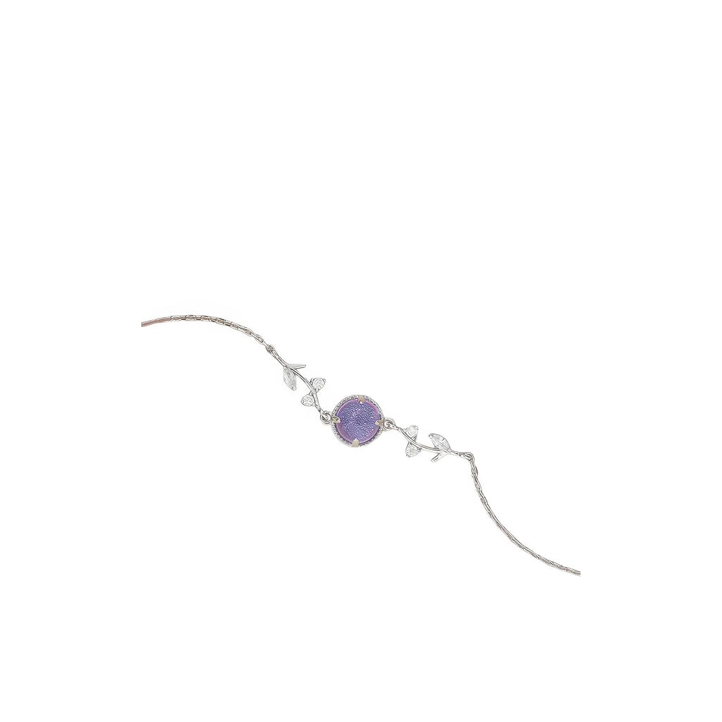 Freigestelltes 925 Silber Armband mit Lavendel Edelstein – filigran, edel und feminin