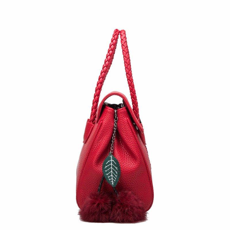 Lederhandtasche mit Lychee - Muster – Elegant und Geräumig - Bodison