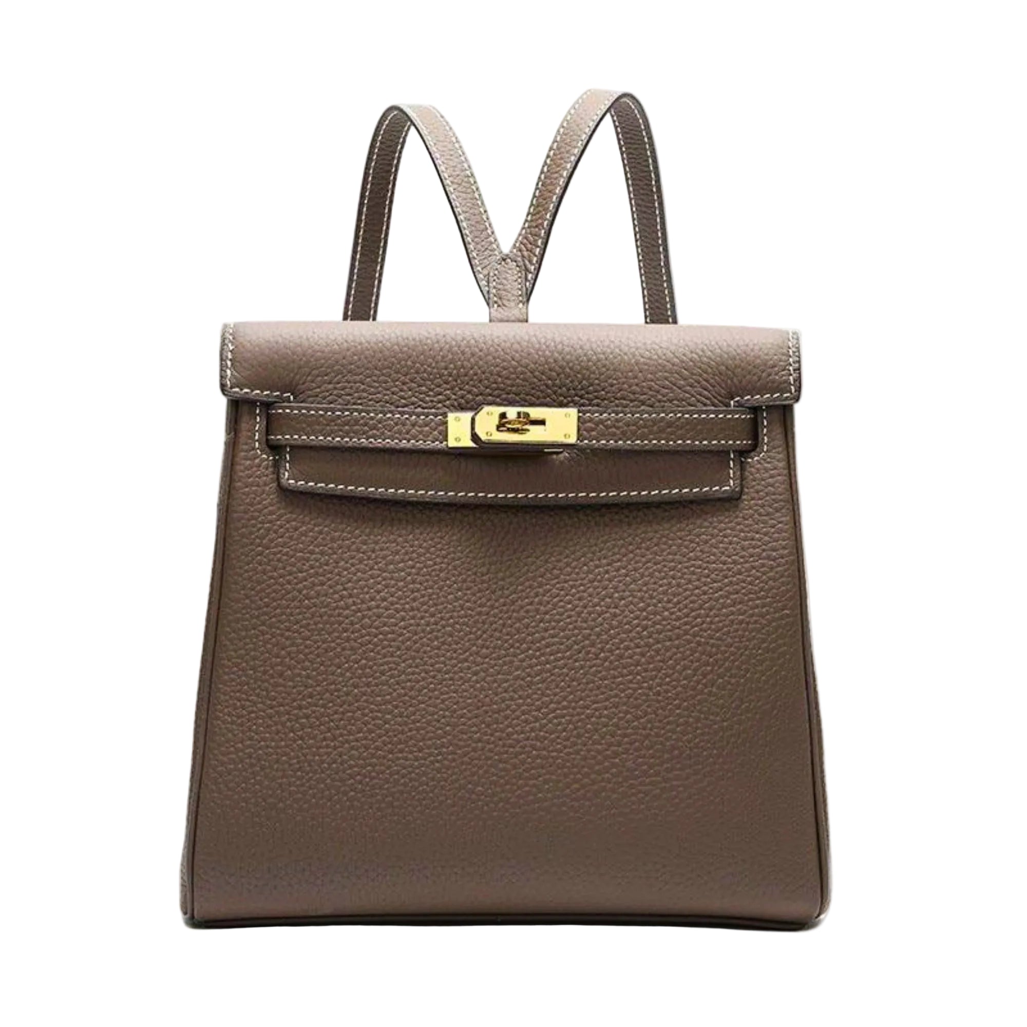 Dunkelgrauer Rucksack Icon aus echtem Leder