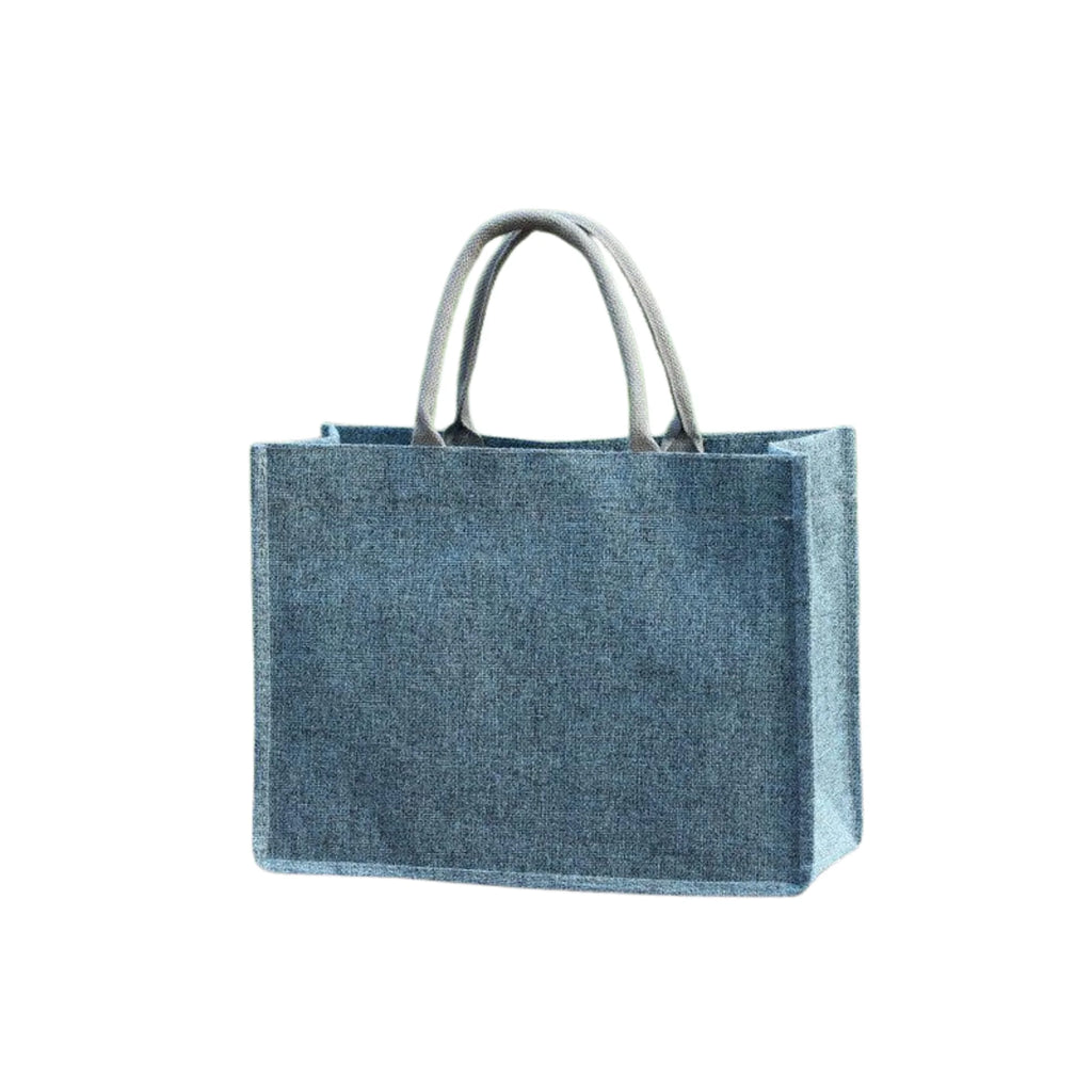 Grosser Leinen-Shopper in Denim Soft – tiefblauer Canvas mit hellen Griffen