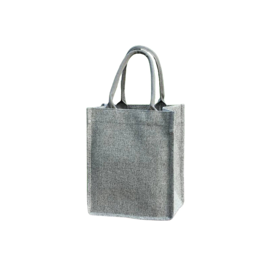 Vertikal ausgerichtete Leinentasche in Granite Grey – schlicht, grau, vielseitig