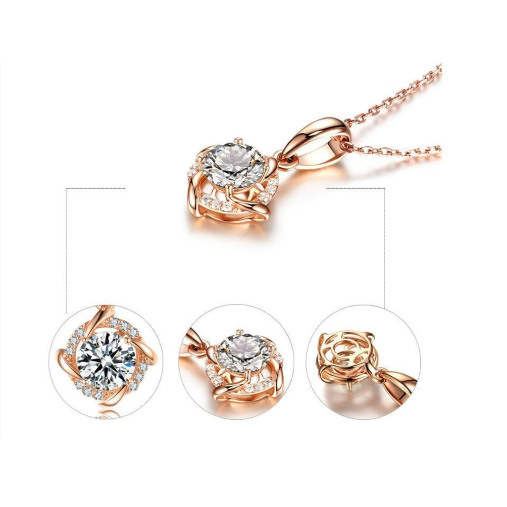 Vergoldete Variante der Moissanit-Blütenkette – zart, hochwertig und emotional im Design