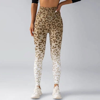 Nahtlose Leopard - Leggings mit hohem Bund - Bodison