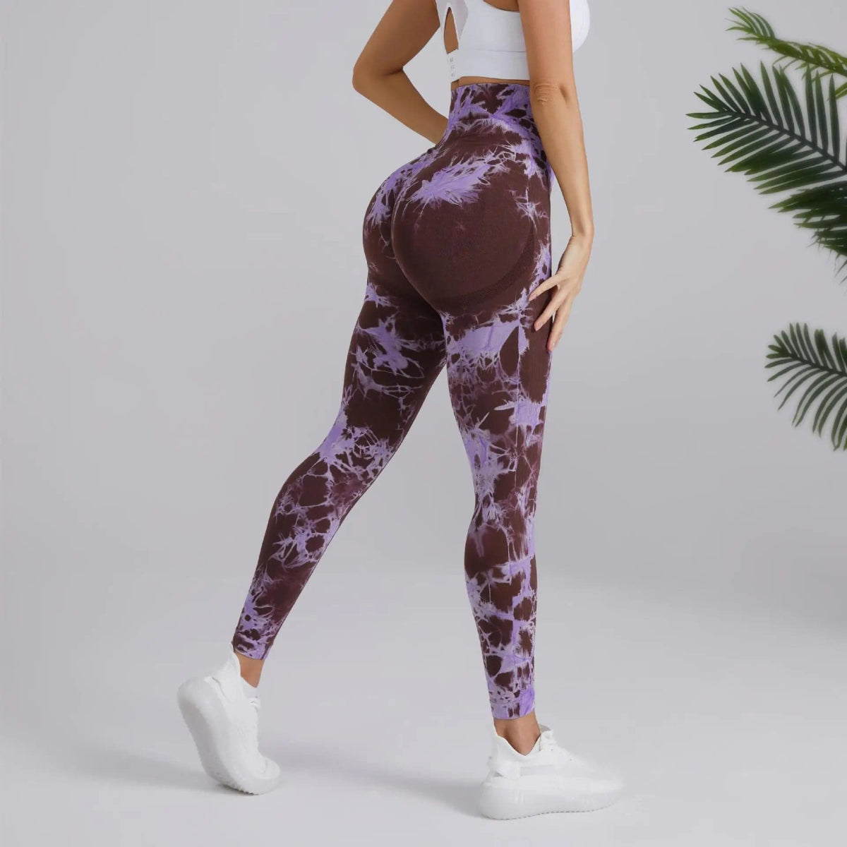 Nahtlose Zwei - Farben - Tie - Dye - Yoga - Leggings - Bodison