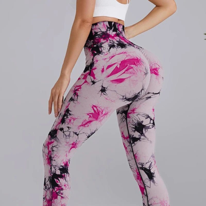 Nahtlose Zwei - Farben - Tie - Dye - Yoga - Leggings - Bodison