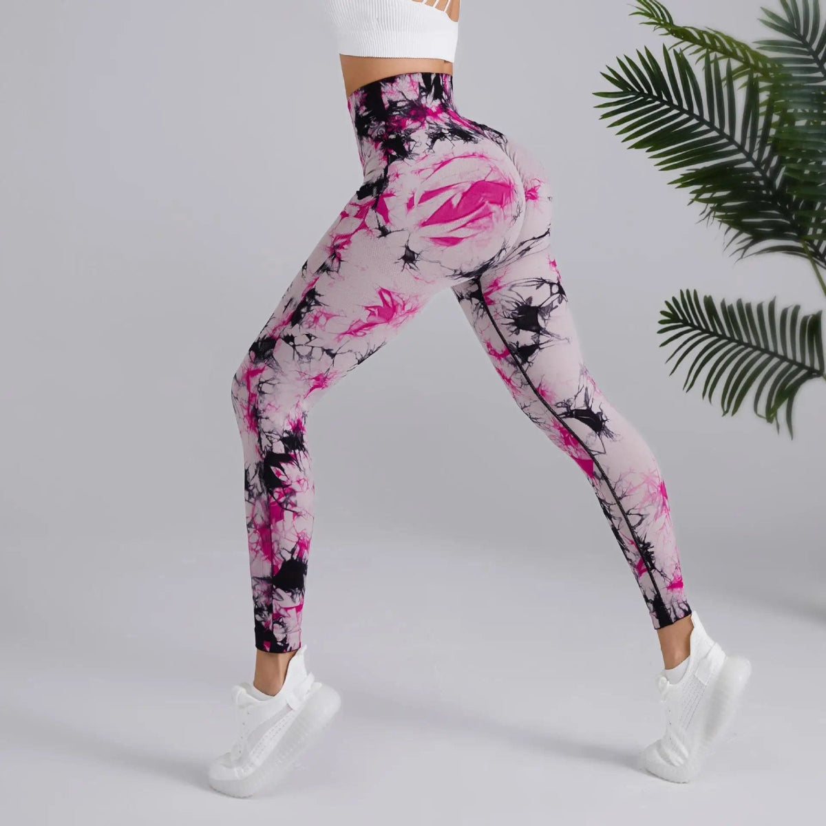 Nahtlose Zwei - Farben - Tie - Dye - Yoga - Leggings - Bodison