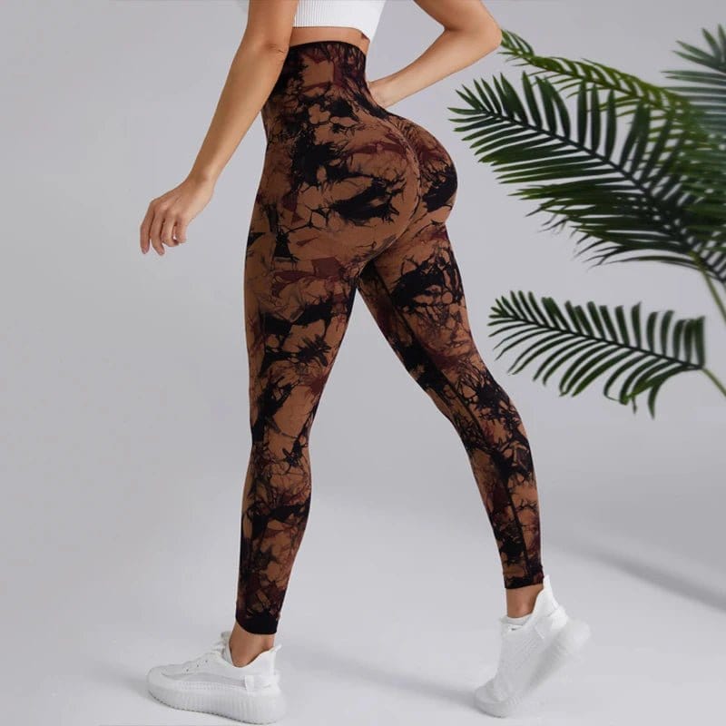 Nahtlose Zwei - Farben - Tie - Dye - Yoga - Leggings - Bodison