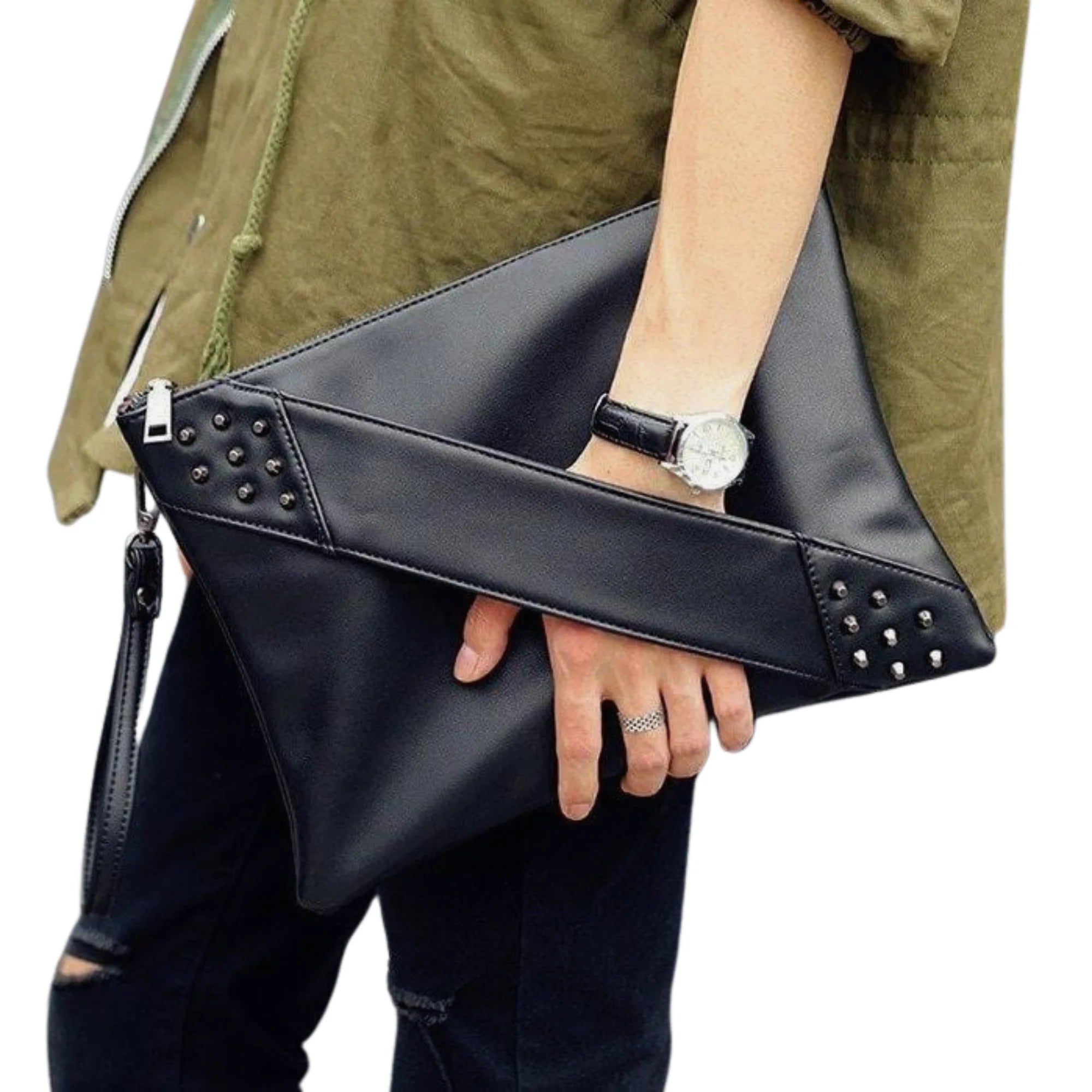 Getragen über Handfläche – urbaner Look, ideal für Streetstyle oder Casual Dinner