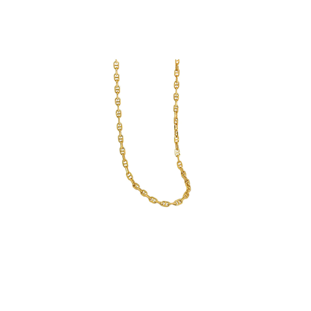 Vergoldete Gliederkette mit ovalen Elementen – klar strukturiert, edel und modern aus 925 Silber