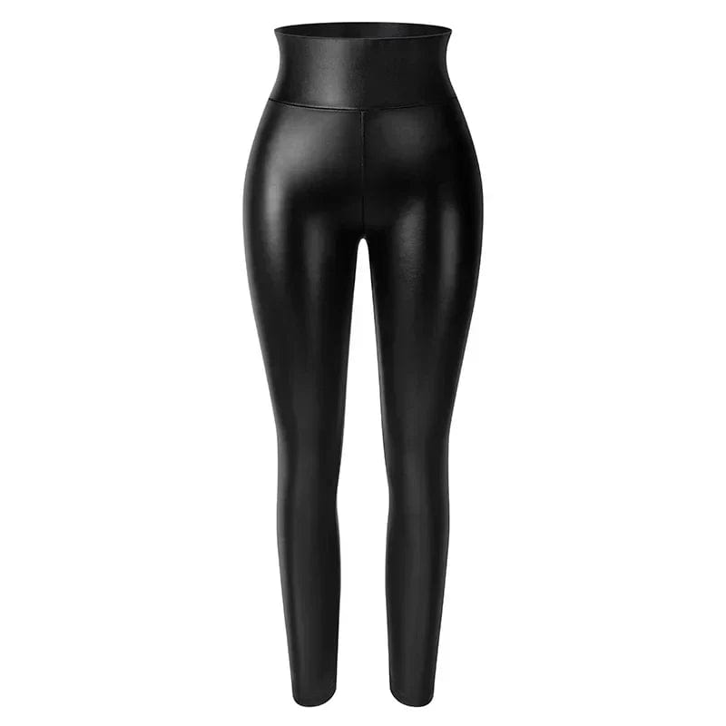 PU - Leder - Leggings – High - Waist - Design für mehr Komfort - Bodison