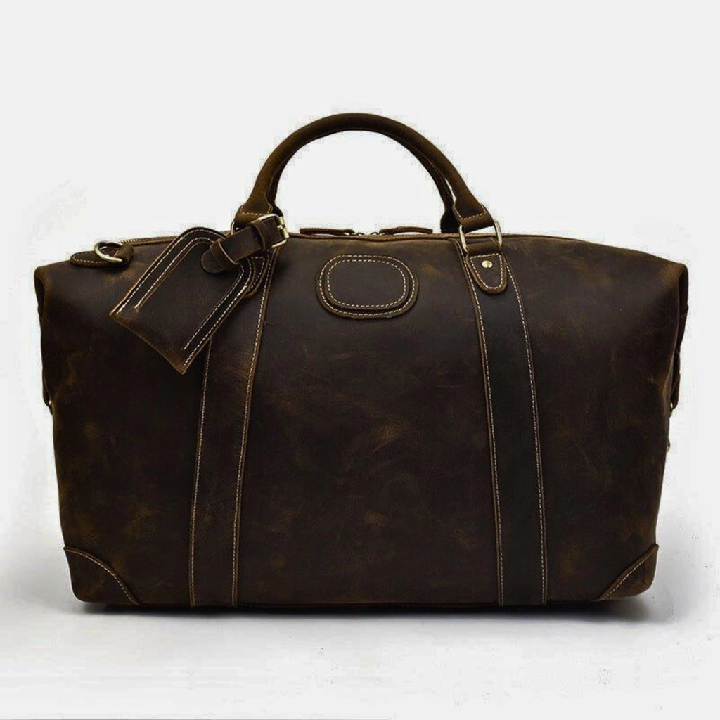 leder weekender 50 cm – frontansicht ohne gurt