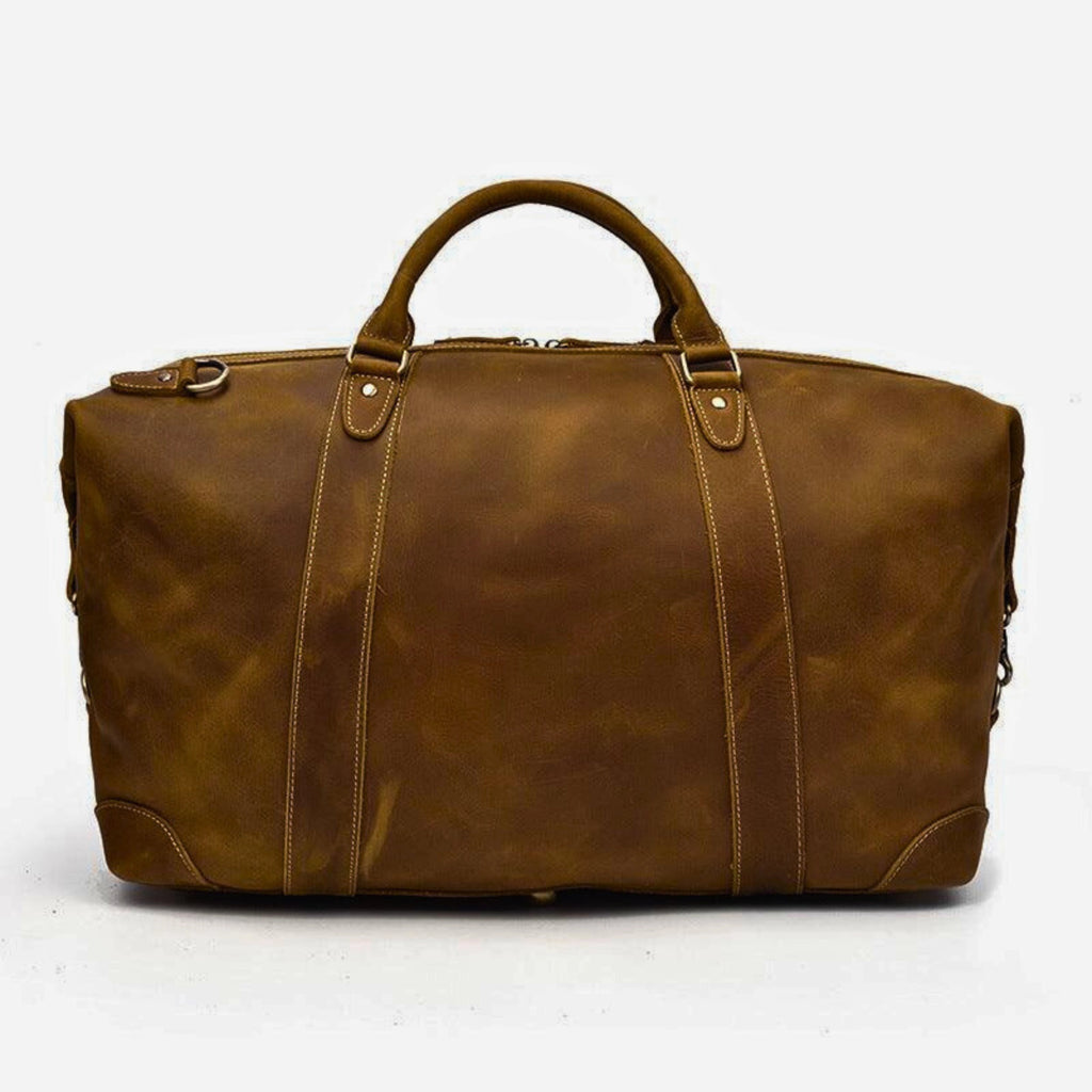 leder weekender 50 cm – oberansicht geschlossen