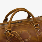 leder weekender 50 cm – griffaufnahme kastanienbraun