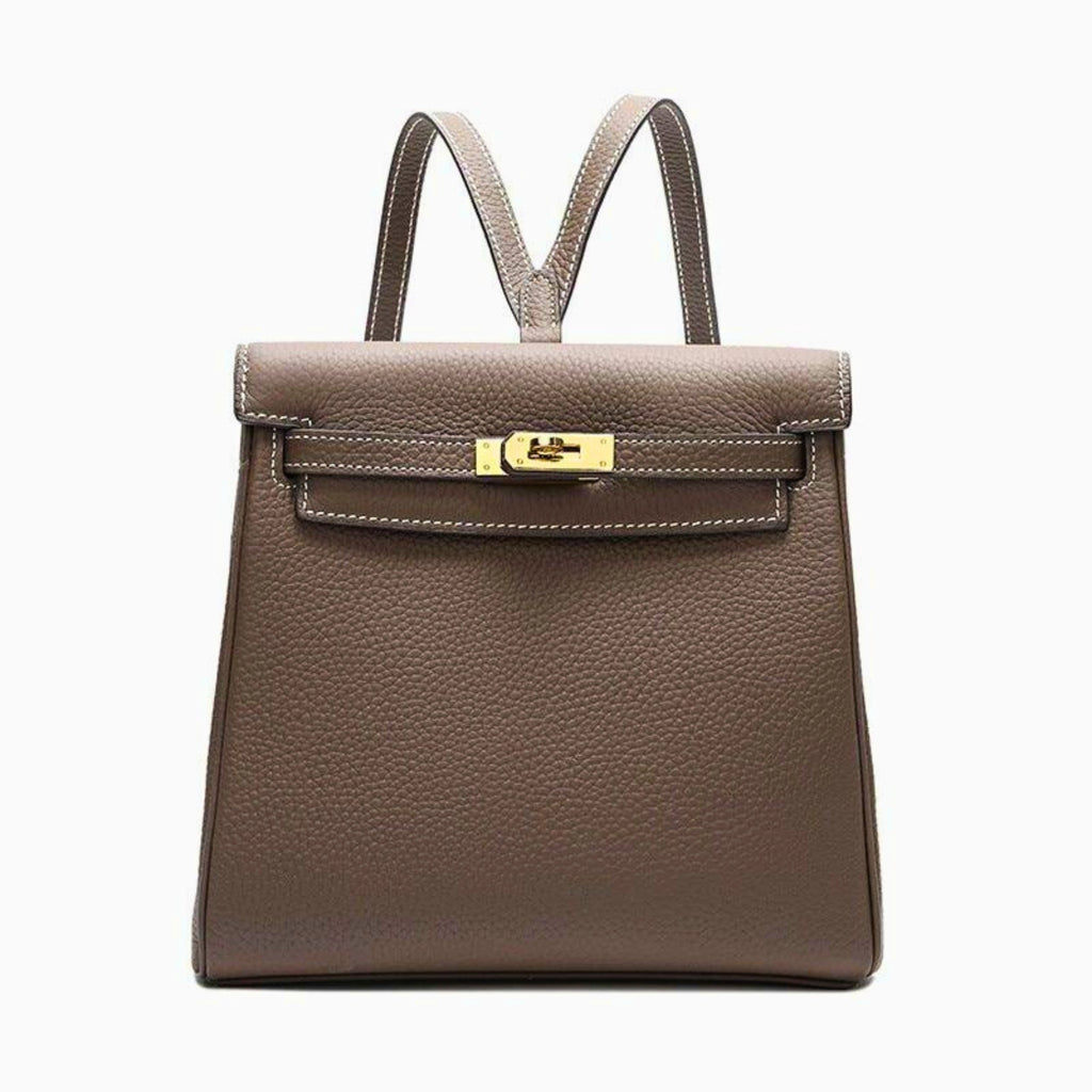 Graphitfarbener Damen-Rucksack – minimalistisch, gepolstert, hochwertig verarbeitet.