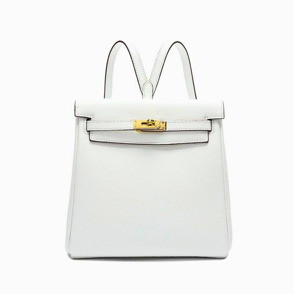 Heller Rucksack in Ivory Mist – klar, strukturiert und perfekt für Alltag und Büro.