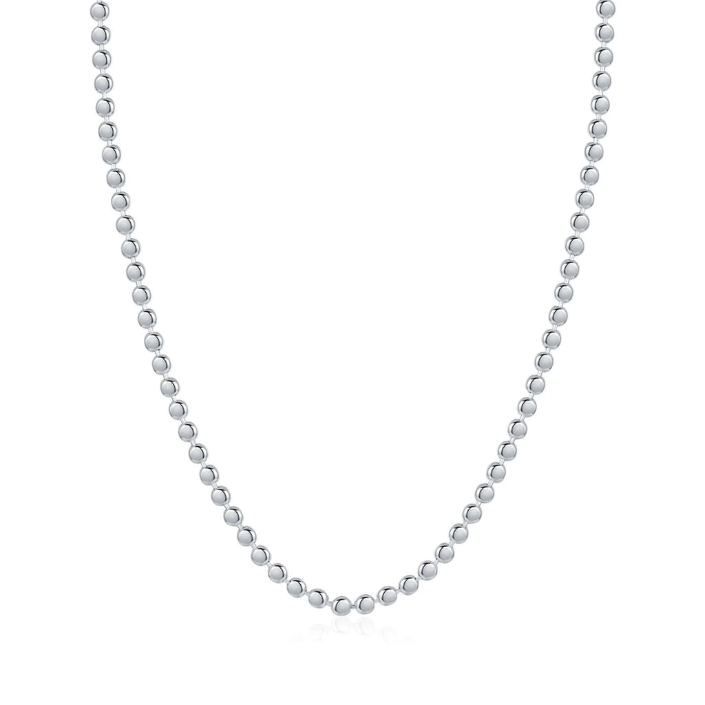 925 SIlber Variante der Rundgliederkette – glatte Struktur, stilvolle Oberfläche, 925 Silber