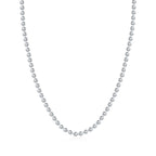 925 SIlber Variante der Rundgliederkette – glatte Struktur, stilvolle Oberfläche, 925 Silber
