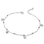 Fusskettchen Schmetterling – Kupferbasis mit Rhodium-Finish