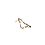 Freigestelltes Armband aus 925 Silber mit Gold-Finish – flaches Gliederdesign, verstellbar