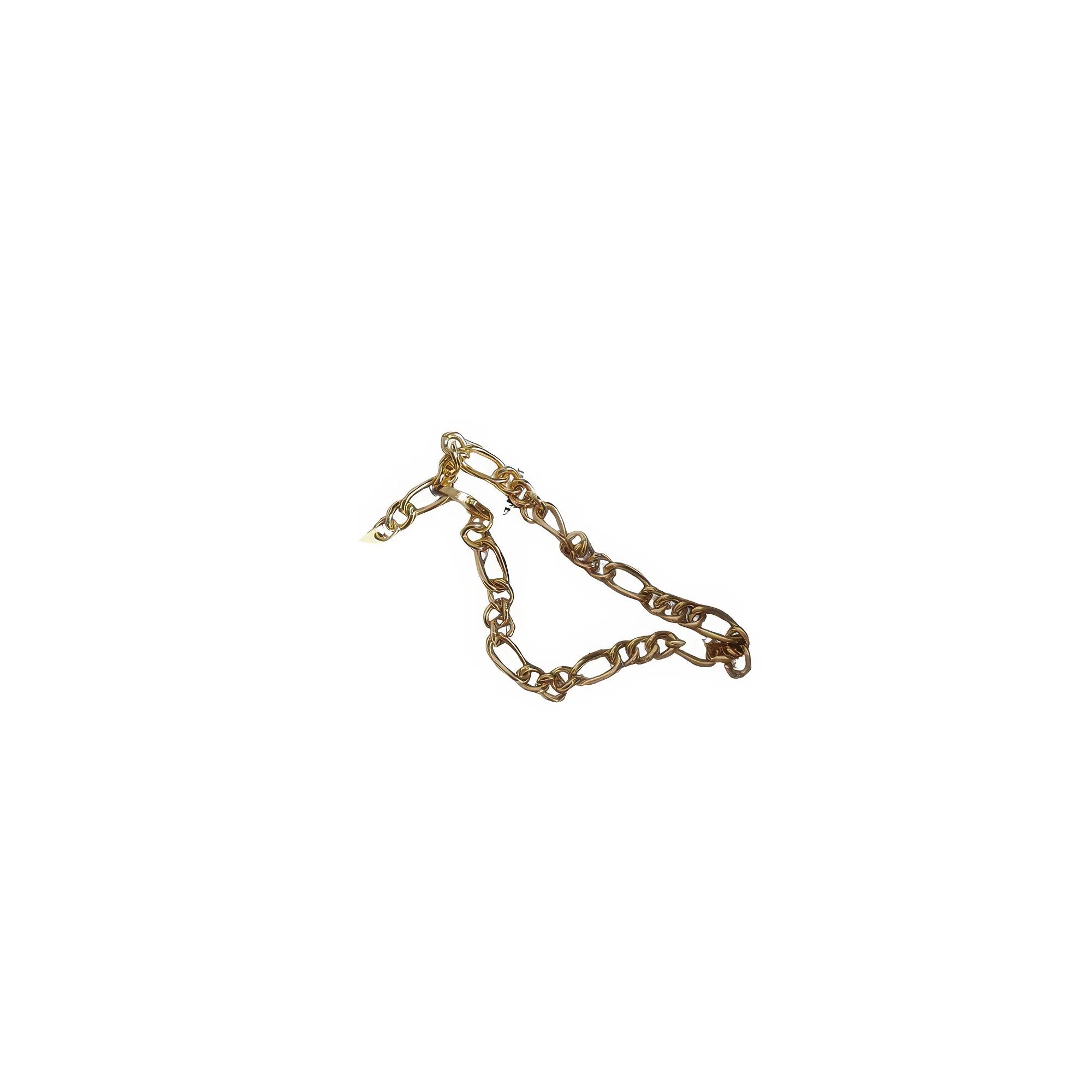 Freigestelltes Armband aus 925 Silber mit Gold-Finish – flaches Gliederdesign, verstellbar