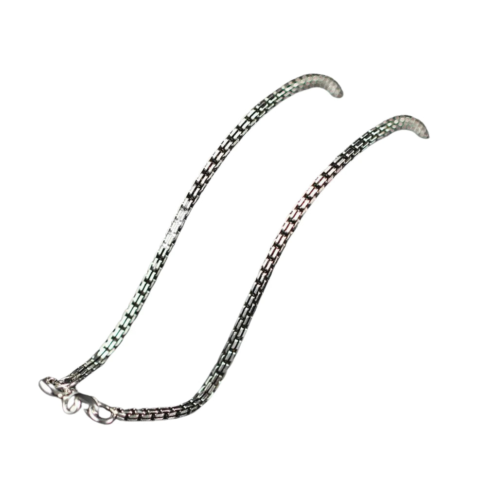 Silberkette mit Gliederstruktur – 925 Sterling Silber, vier Längenoptionen, modern & klar gestaltet