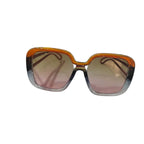 Orange-Blaue Sonnenbrille mit leicht verspiegelter Front und Verlauf