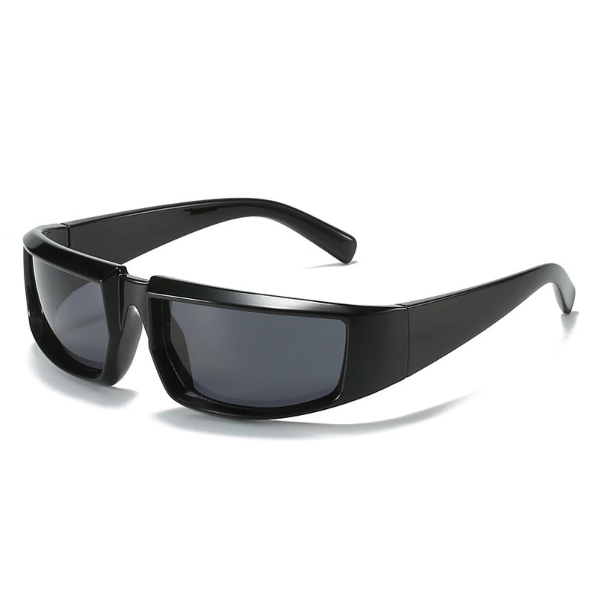 Funktionale Sonnenbrille in Schwarz – rechteckig und reduziert
