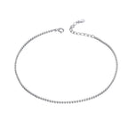 Damen Fusskettchen 925 Silber Kugeln – zeitlos und klar