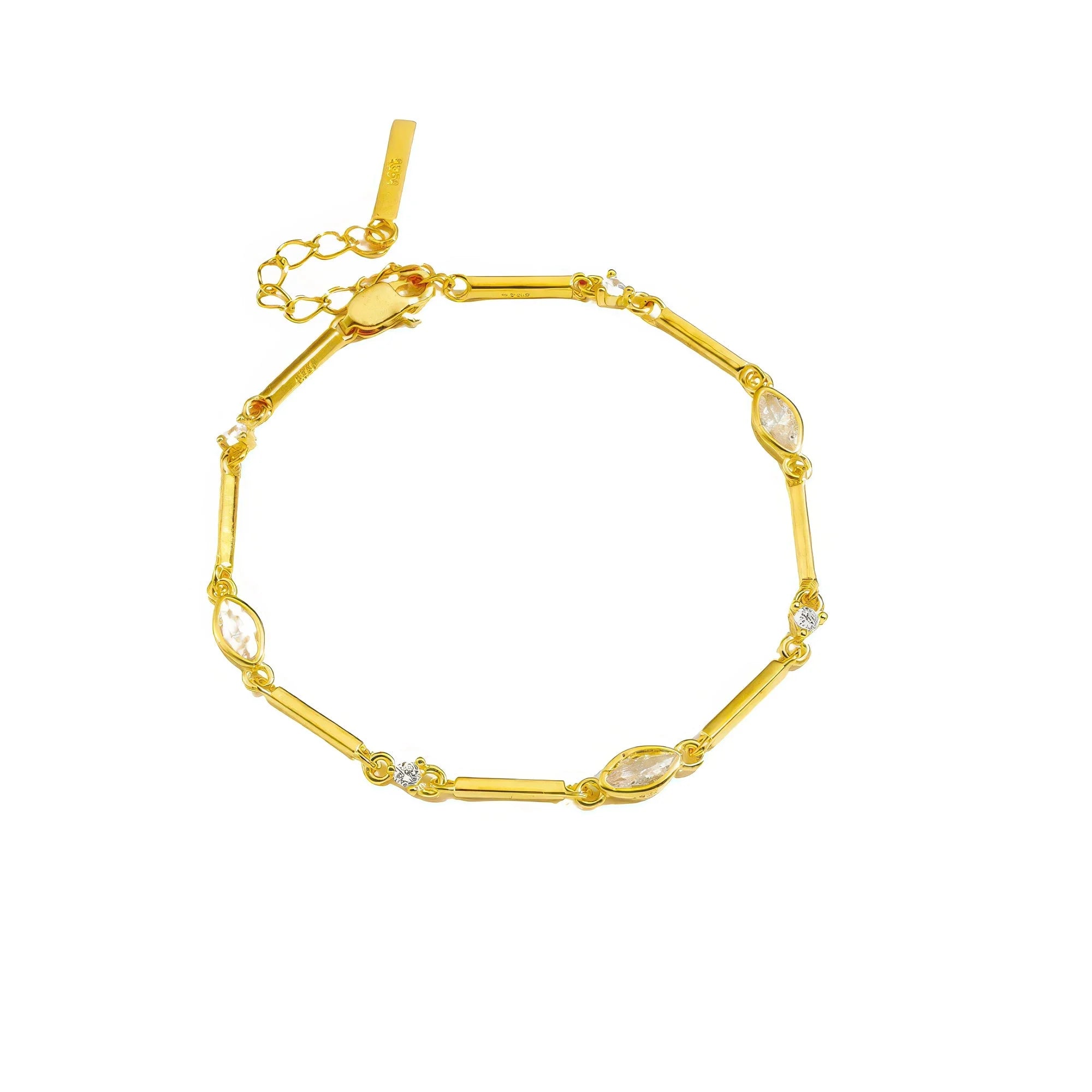 Hochwertiges 925 Silber Armband – vergoldet, filigrane Verarbeitung, edle Wahl für festliche und alltägliche Looks