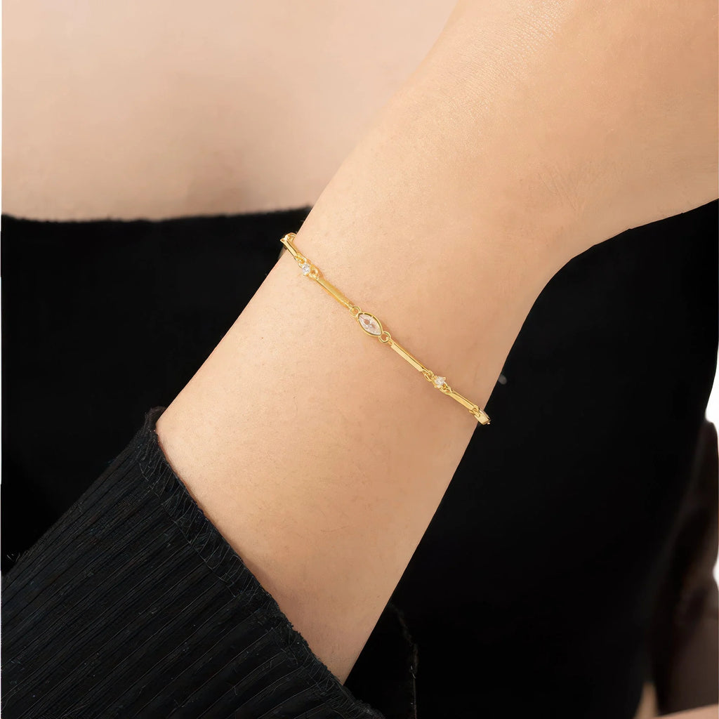 Feines vergoldetes 925 Silber Armband – dezente Eleganz, perfekt für urbanen Chic und moderne Klassiker