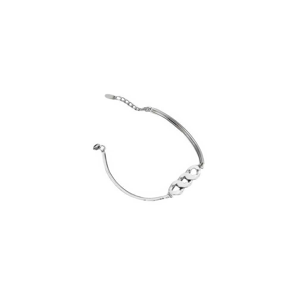 925 Silberarmband im Vintage-Stil – gealterte Glieder mit Retro-Charakter und verstellbarer Länge