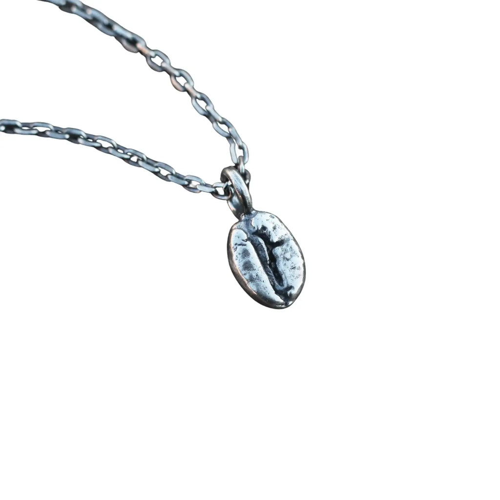 Anhänger aus 925 Silber in Form einer Kaffeebohne